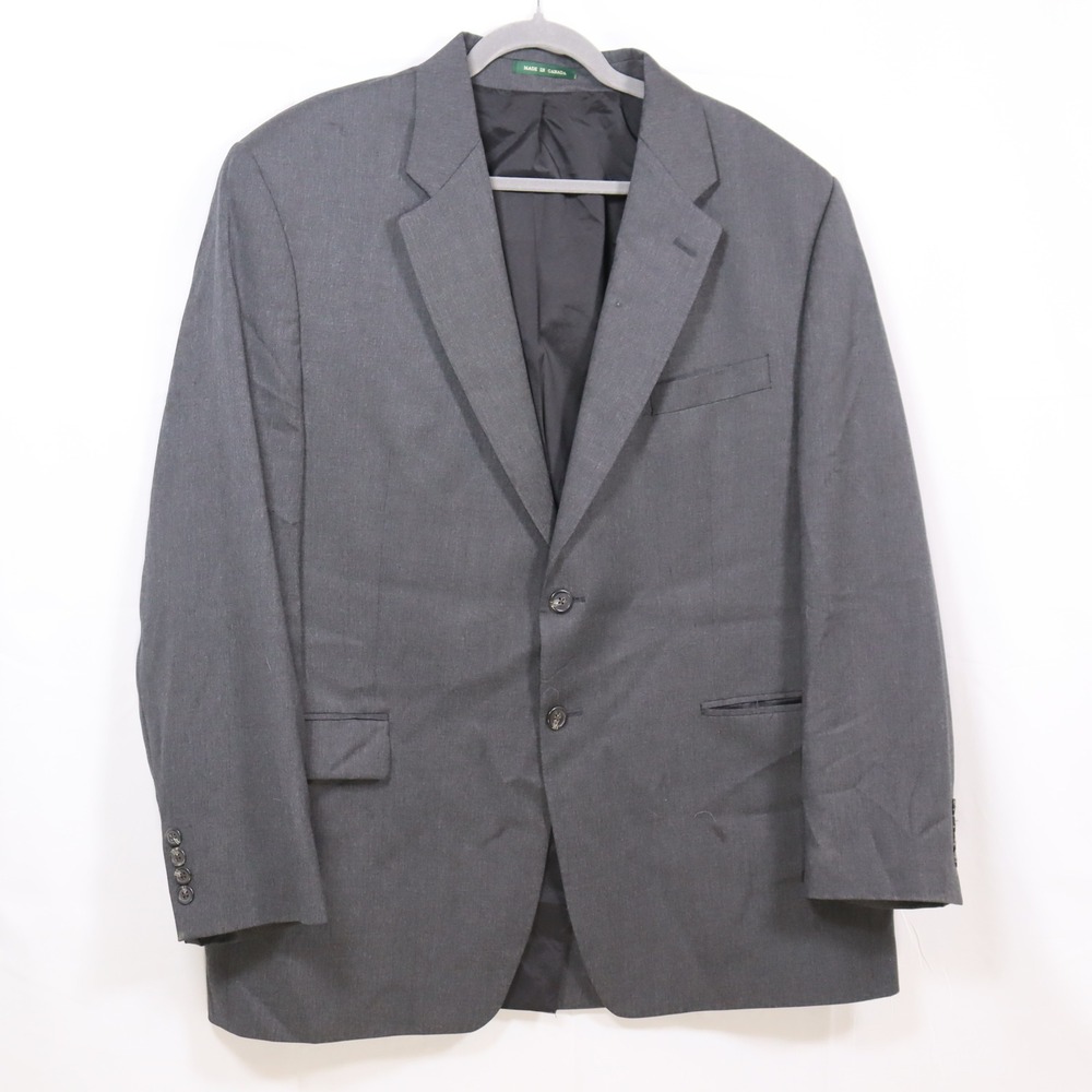 Lauren Ralph Lauren Blazer 46R Gray Mens Wool Two Button Sport Coat DAMAGED
